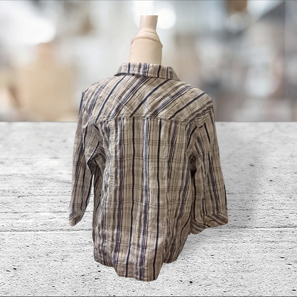 Tanjay shacket blue and white stripes size 16 - Picture 5 of 11